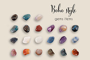 Boho style: gems items scene creator, a Product Mockup by Big Bundles Shop (Thumbnail 3 of 3)