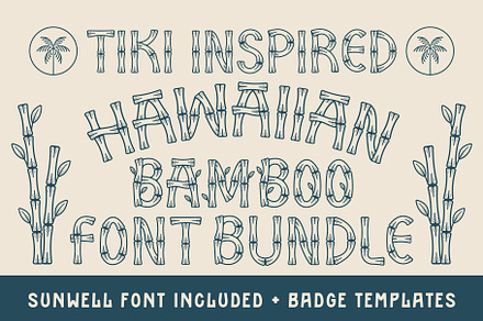 Hawaiian Bamboo Font Duo, a Sans Serif Font by NienowBrand
