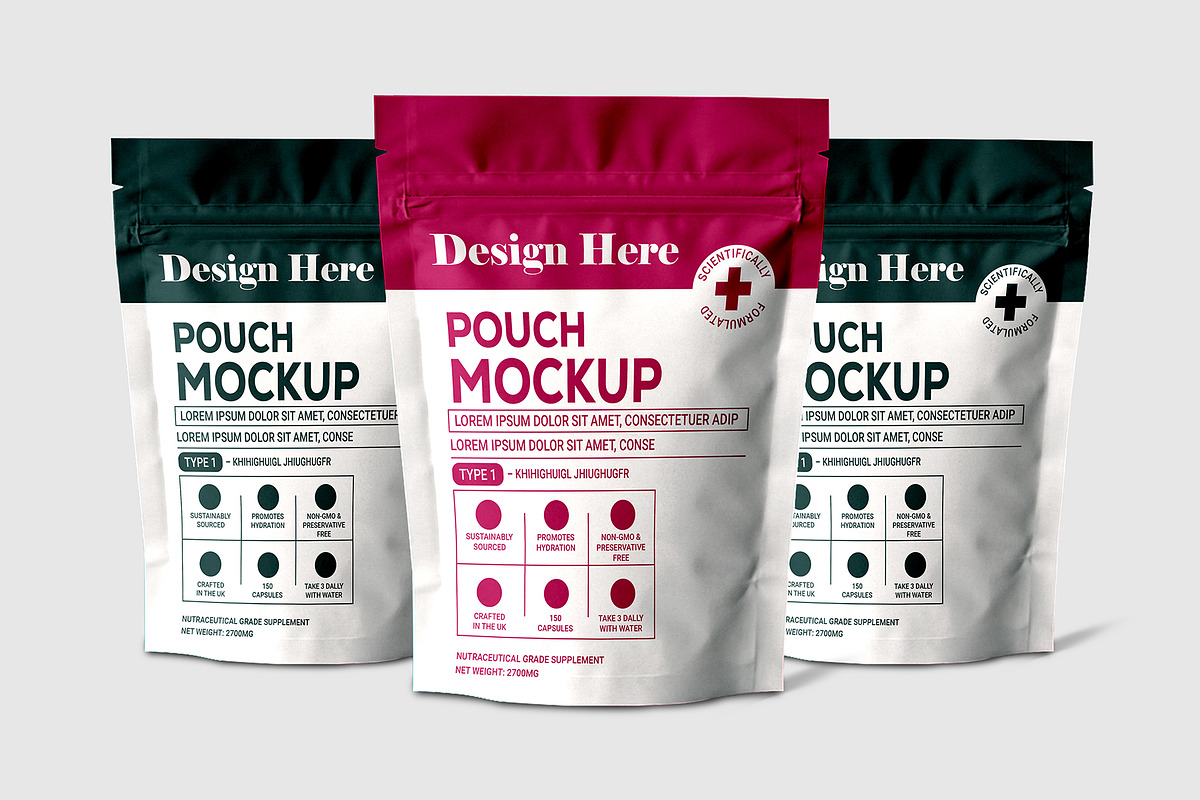 Premium Stand-Up Pouch Mockup(PSD), a Mockup by AKASH-DESIGNS (Photo 4 of 6)