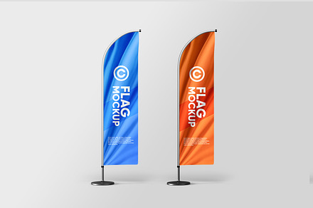 Flag Banner Convex Mock-Up, an Advertising Mockup by Annora Studio