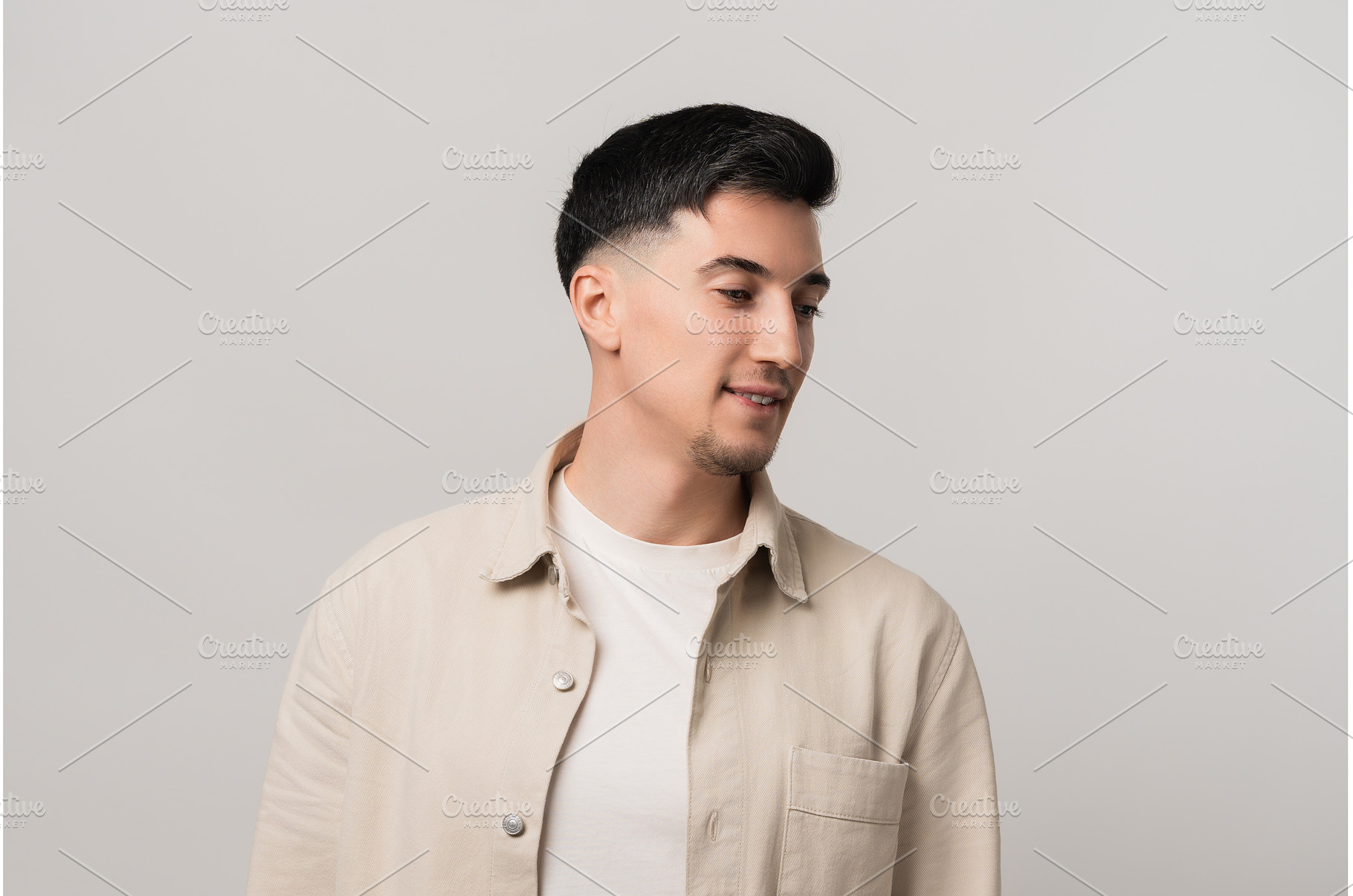 Earphones mockup blending fashion, a Person Photo by AD Stock Images