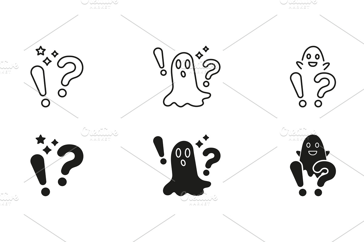 Ghost In Surprise Icons, an Object Illustration by Gentle Studio