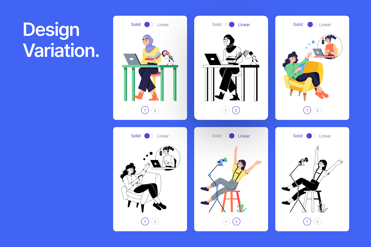 Animated Webinar and Podcast, a Person Illustration by Prosymbols (Photo 3 of 11)
