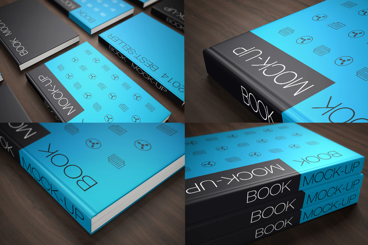 Book Cover Mock-up's, a Print Template by ItemBridge (Photo 4 of 5)