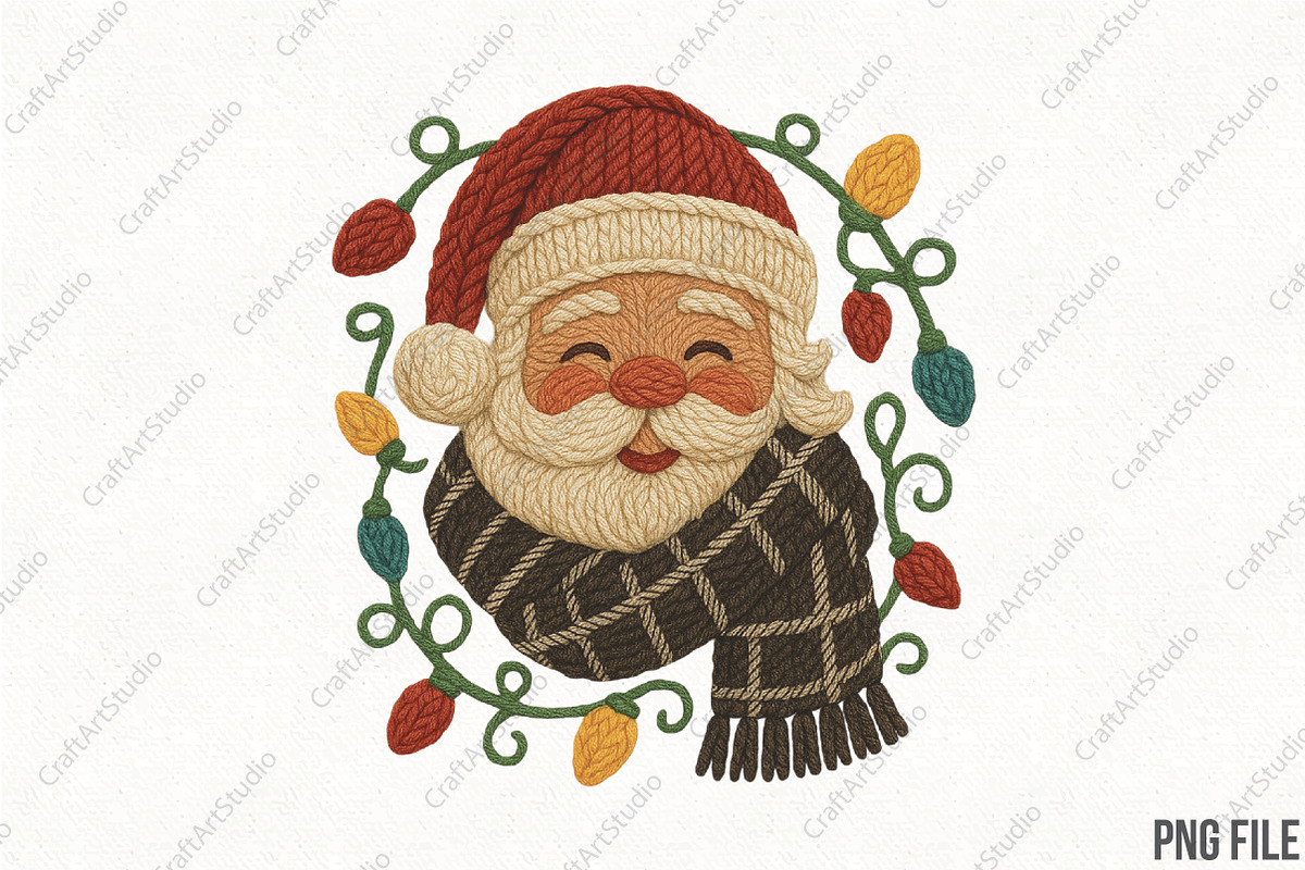 Crochet Christmas Santa PNG, an Illustration by CraftArtStudio (Photo 1 of 4)