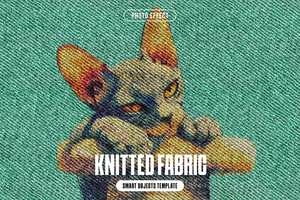Knitted Fabric Photo Effect, a Layer Style Add-On by iDoodle Studio (Photo 1 of 5)