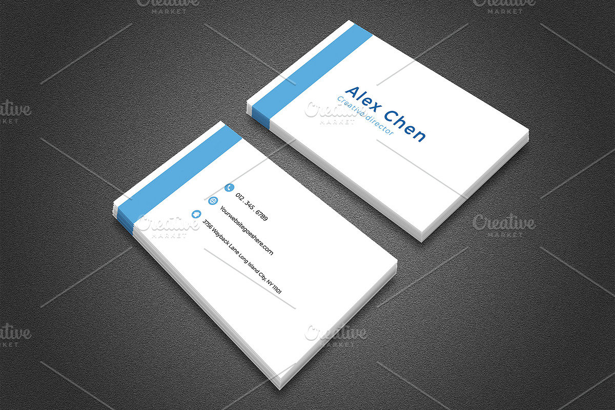 Minimalist Business Card Template, a Business Card Template by MadeByShahbaz (Photo 2 of 3)