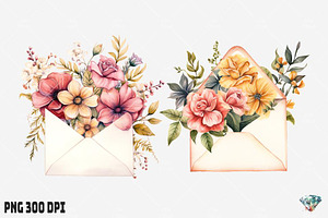 Vintage Envelope Flowers