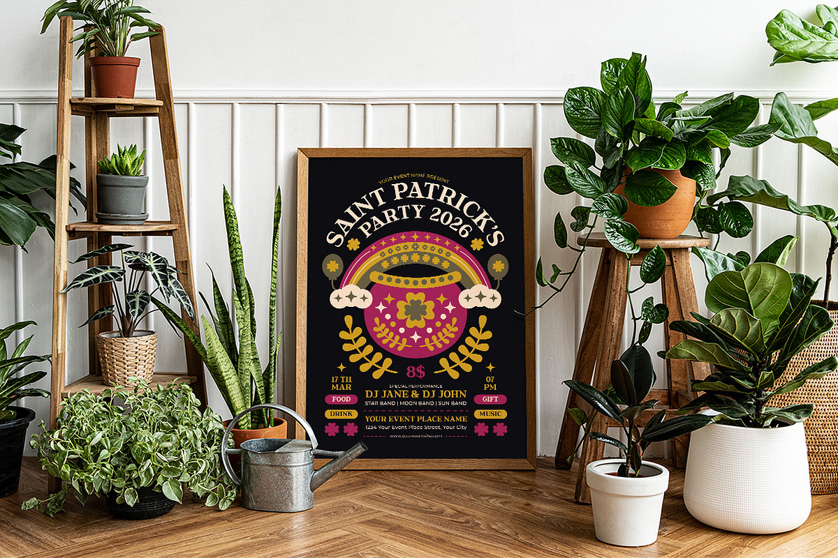 Folk Art Saint Patrick's Day Flyer, a Flyer Template by Hole Hope Design (Photo 2 of 5)