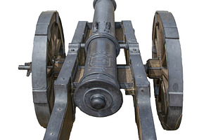 Historic cannon isolated photo, a Technology Photo by DanFLCreativo