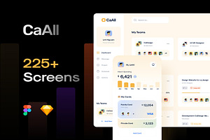 CaAll Dashboard & App UI Kit, an UI Kit Template by Creative Perspective