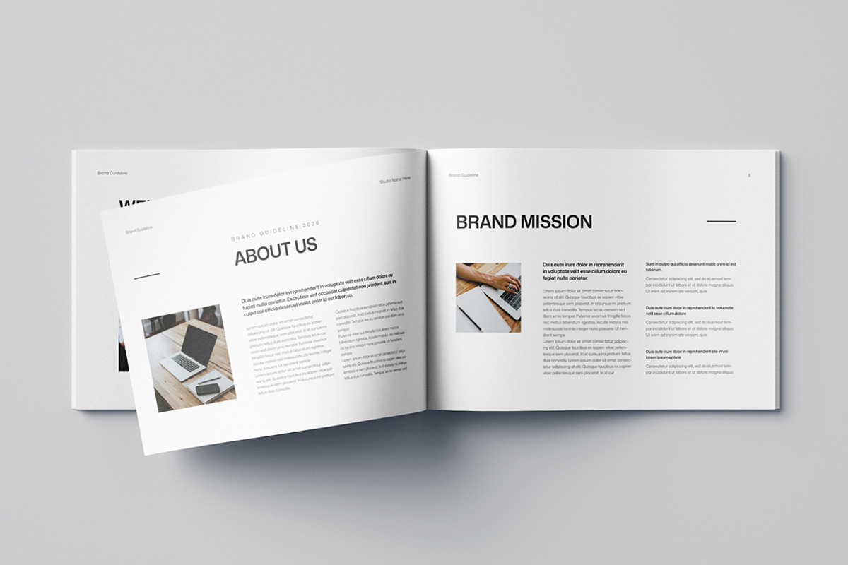 Brand Guidelines Layout | Word & EPS, a Brochure Template by HiveArts (Photo 3 of 13)