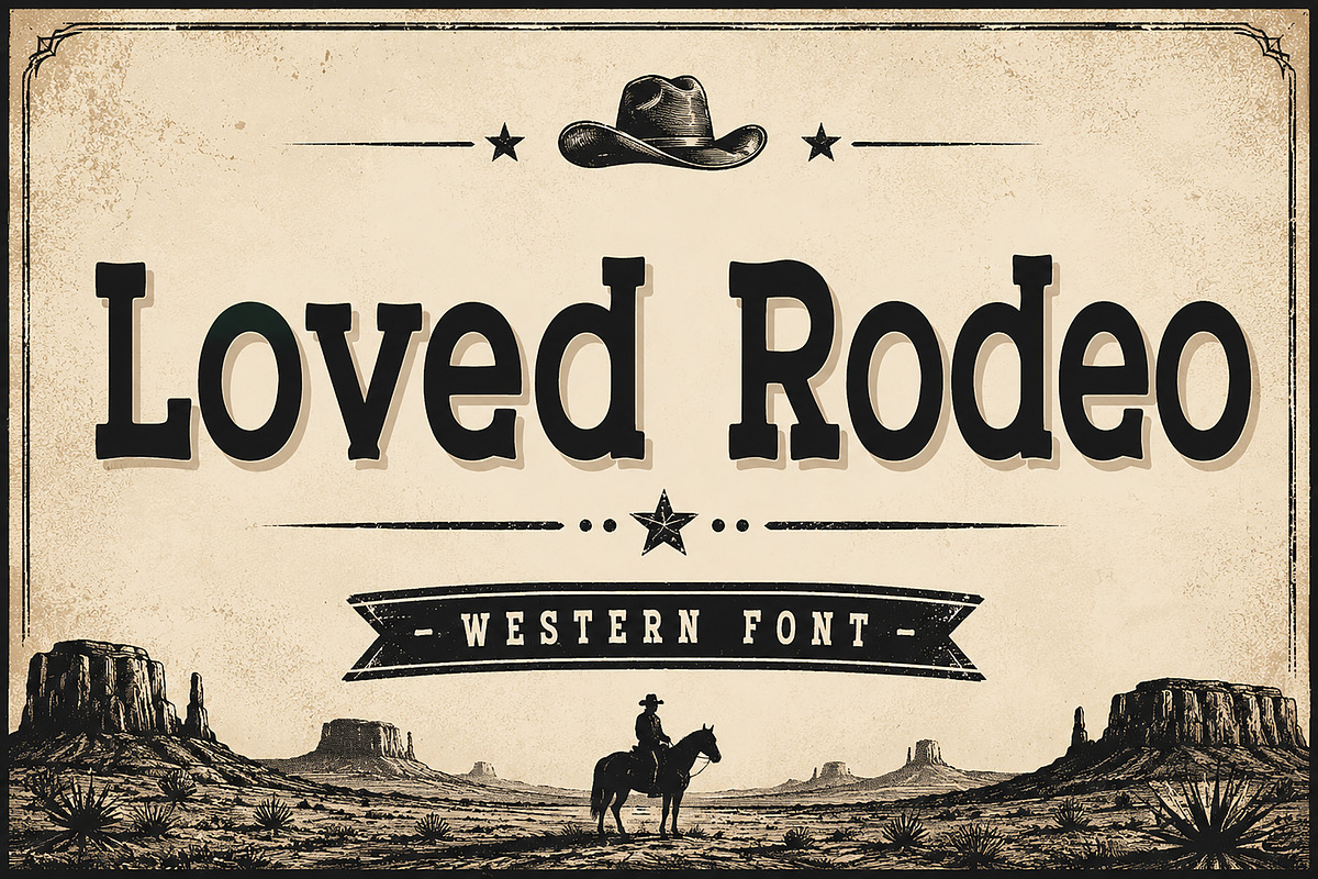 Loved Rodeo, a Slab Serif Font by Wow Magic (Photo 1 of 6)