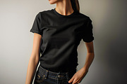 Black Gildan T-shirt Mockup, a Shirt Mockup by VetalStock (Thumbnail 2 of 7)