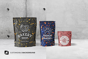 Flexible Food Pouch Packaging Mockup