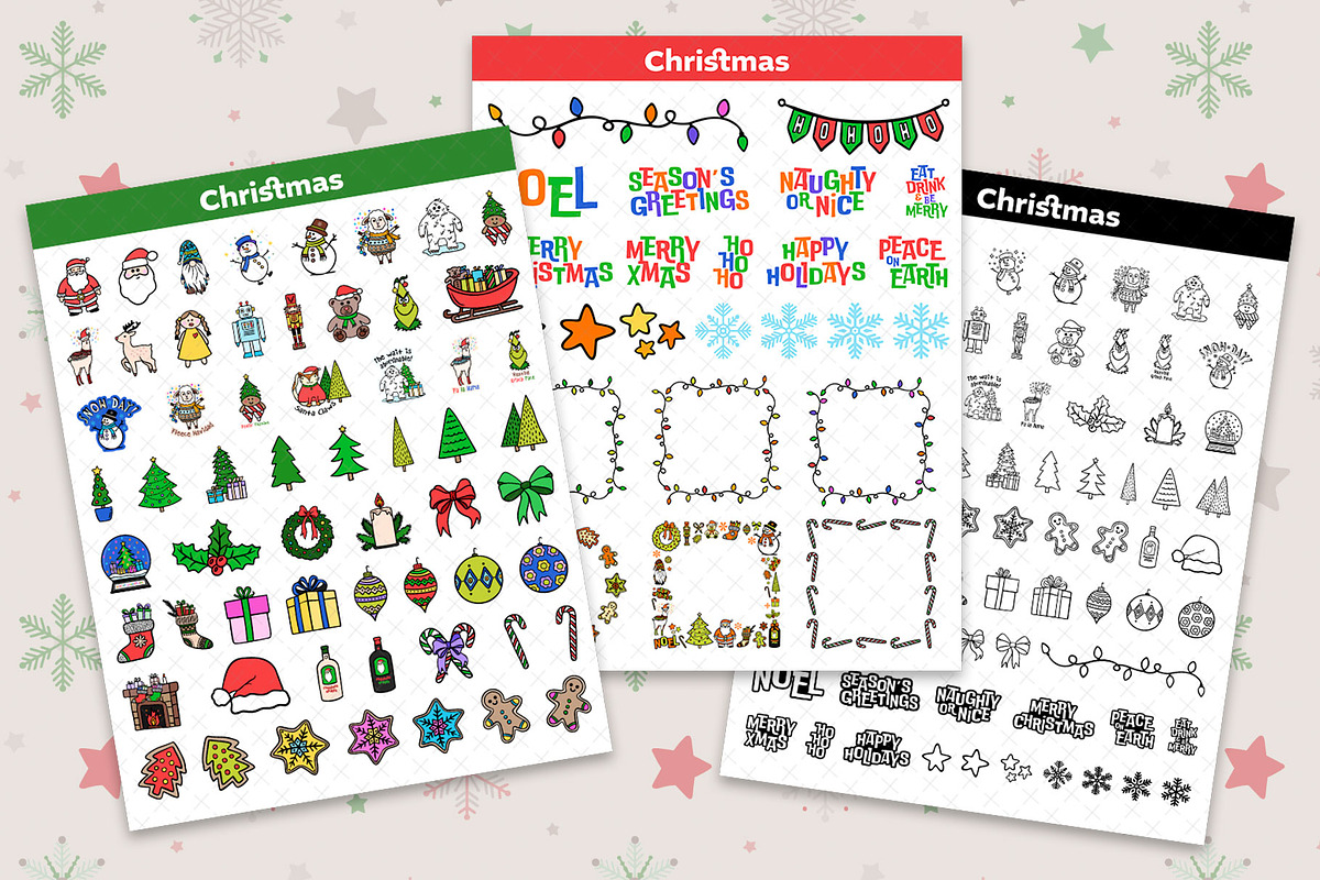 Hand-Drawn Christmas Illustrations, a Seasonal Illustration by cugypress (Photo 2 of 10)