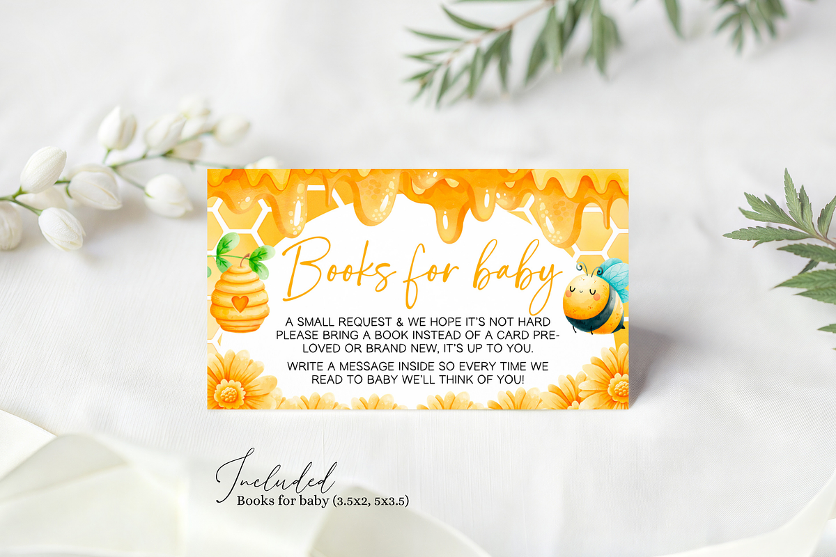 Honey Bee Baby Shower Invite Bundle, a Templates & Theme by Digital_Mind (Photo 5 of 6)