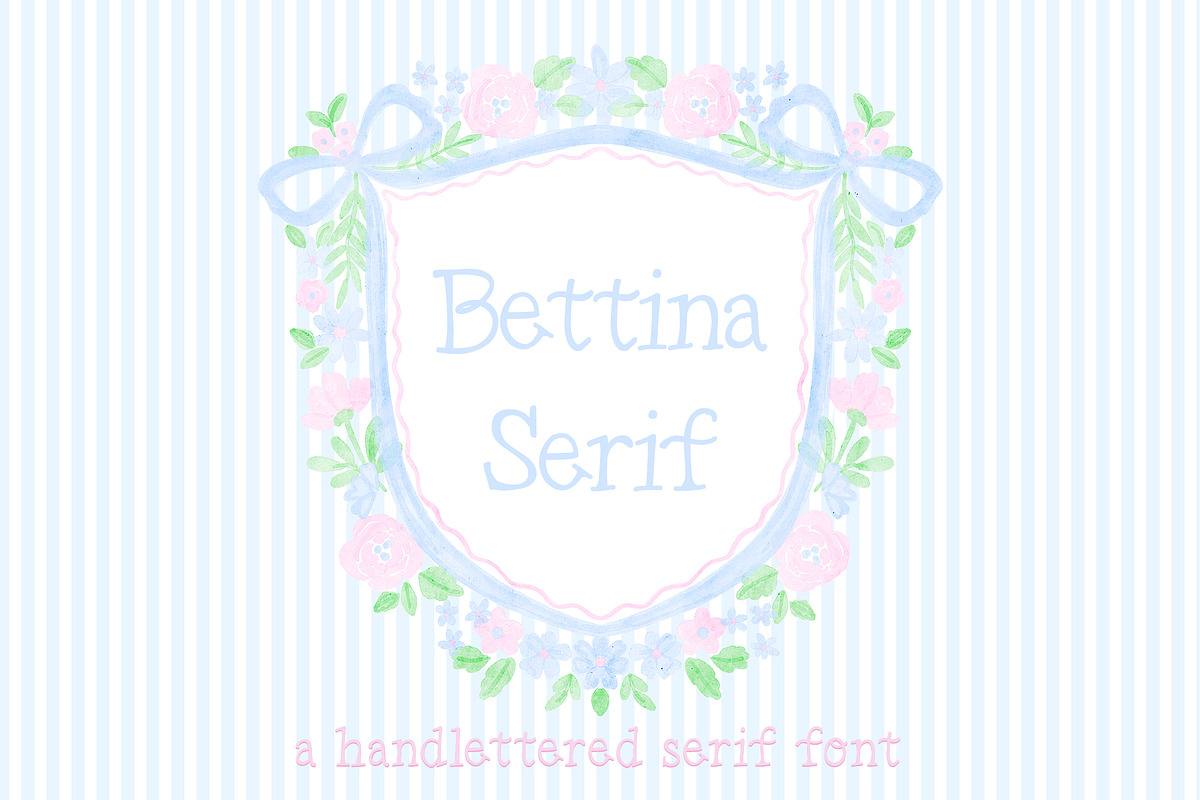 Bettina Serif Font, a Font by PrettyGrandmillennial (Photo 1 of 3)