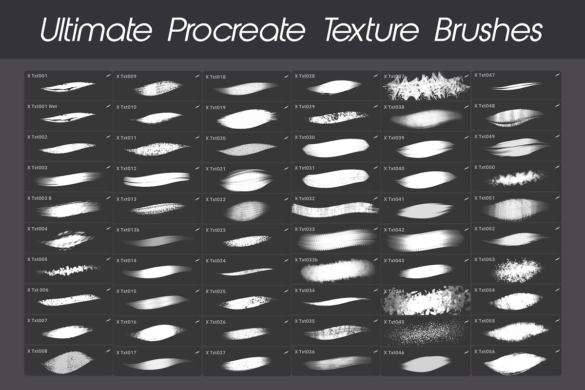 Procreate Texture Brushes PRO! 2.0, a Brush Add-On by Extreme Brushes