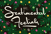 Sentimental Feeling - Christmas Font, a Script Font by Wingsart Studio (Thumbnail 1 of 11)