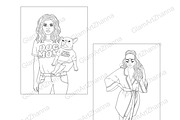 Coloring Book 12 Girls, a Person Illustration by GlamArtZhanna (Thumbnail 4 of 4)