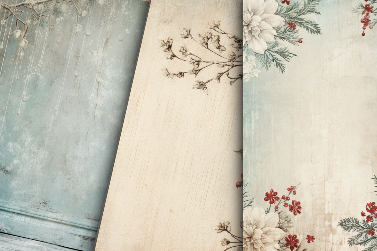 Vintage Christmas Shabby Chic bundle, an Object Graphic by Regulrcrative (Photo 2 of 5)