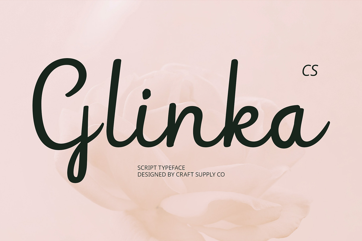 CS Glinka – Script Font, a Script Font by Craft Supply Co. (Photo 1 of 8)