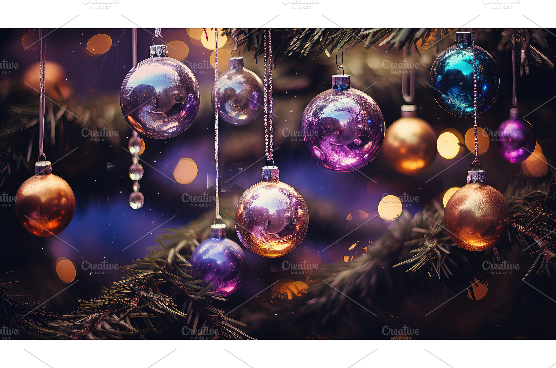holiday tree ornament background ai, a Holiday Photo by pikepicture