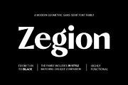 Zegion - Modern Geometric Sans Serif, a Sans Serif Font by roomspace creative lab (Thumbnail 1 of 13)