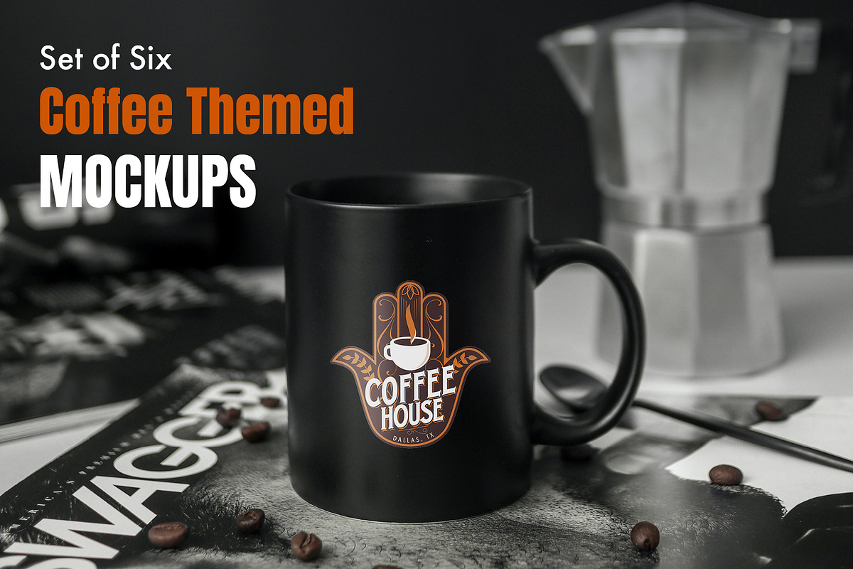 Coffee Themed Mockup Set, a Cups & Container Mockup by M. by mprintly (Photo 1 of 5)