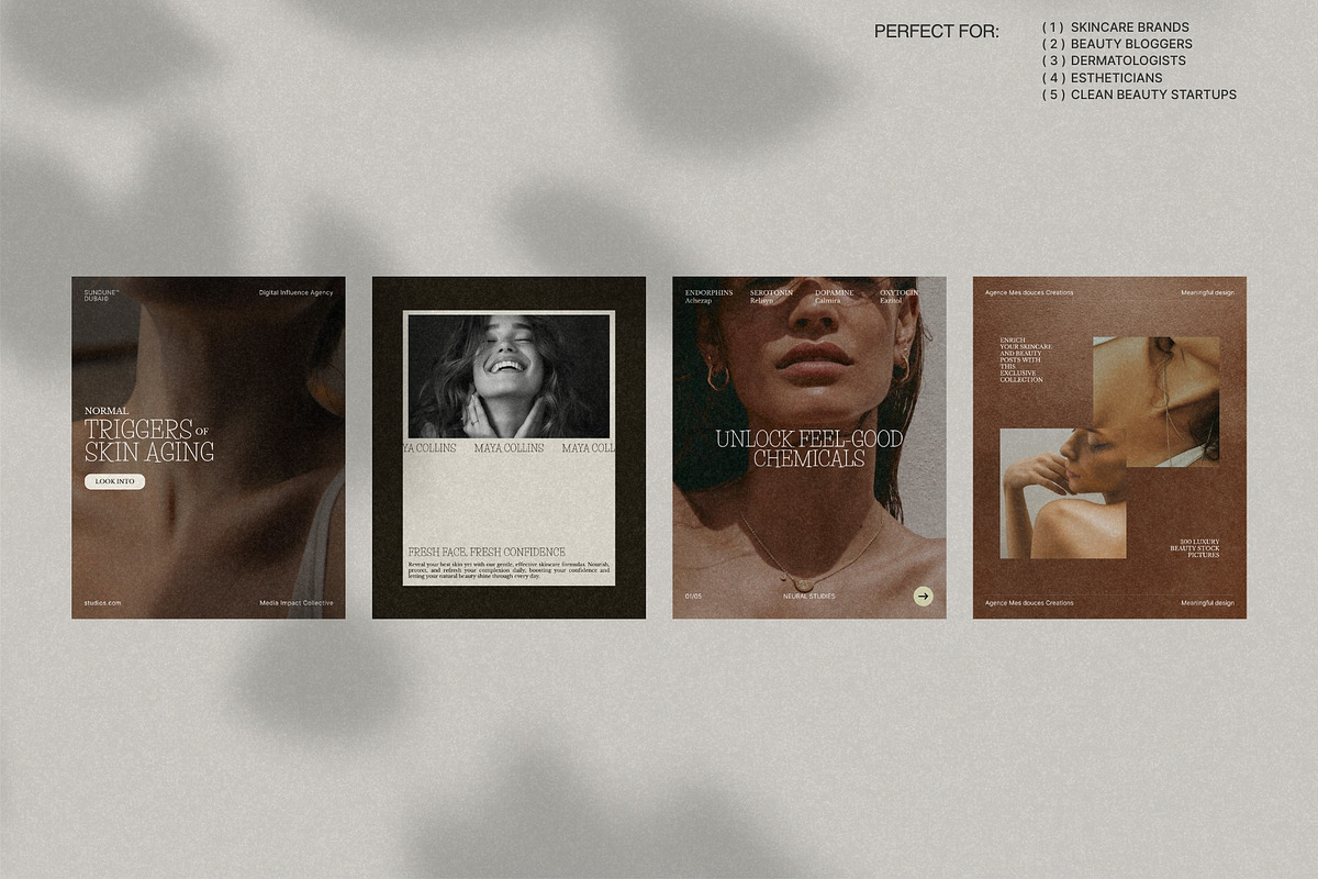Skincare Canva Posts for IG preview 2