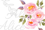 Pink Florals, Roses, Bouquets, an Illustration by Feather Grace Designs (Thumbnail 4 of 11)