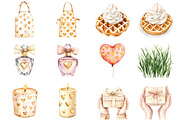 Watercolor Mothers Day ClipArt, a Seasonal Illustration by CitraGraphics (Thumbnail 2 of 4)