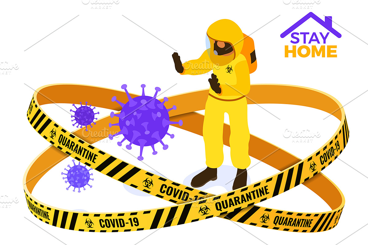 Covid-19 Coronavirus Stop Stay Home, an Education Illustration by TAlex (Photo 9 of 16)