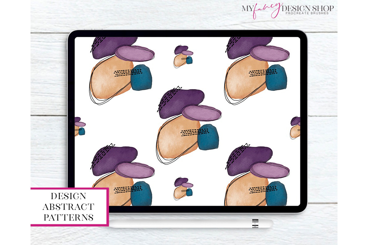 Procreate Abstract Watercolor Set, a Brush Add-On by My Fancy Design Shop (Photo 8 of 14)