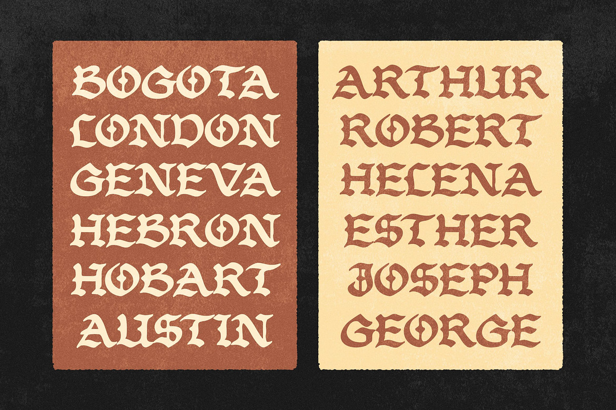 Bandosa - Handmade Blackletter Font, a Blackletter Font by Blankids Studio (Photo 5 of 11)