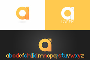 Letter A logo vector icon