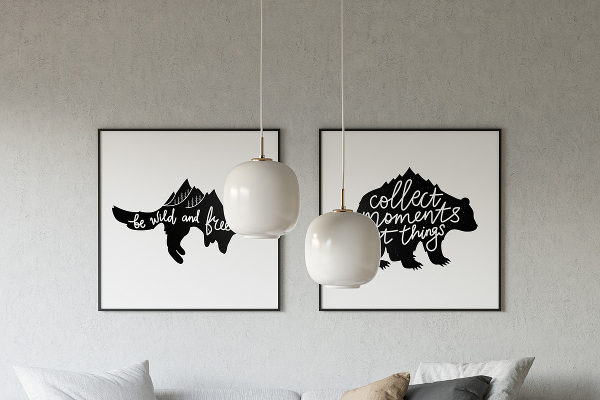 Vintage animal set with quotations, an Animal Illustration by JULYMILKS (Photo 3 of 4)