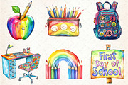 Groovy School Sublimation Clipart, a Seasonal Illustration by Rose Art (Thumbnail 4 of 4)