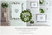 Scratched Wood MockUp Bundle, a Print Template by Bobboz Store (Thumbnail 1 of 2)