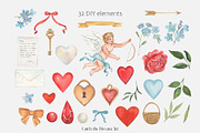 Forget-me-not Antique Valentine, a Seasonal Illustration by Catch the Dream Art (Thumbnail 3 of 10)