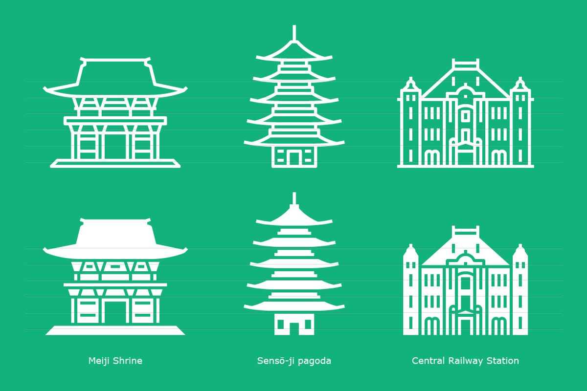 Landmarks of Japan - Tokyo 1, an Icon by Jozsef Balazs-Hegedus (Photo 5 of 6)