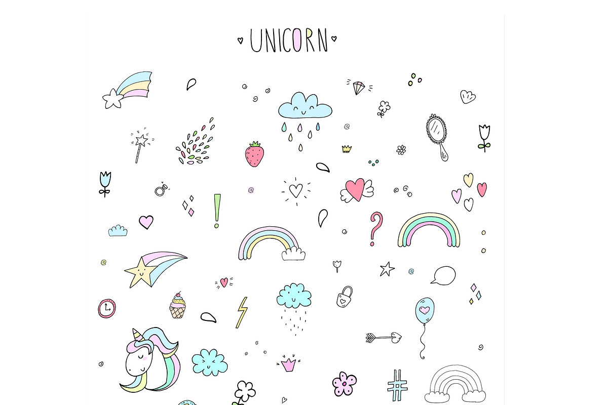 Magic Unicorns collection!, a Background Graphic by Irene_Boiko_ART (Photo 5 of 15)