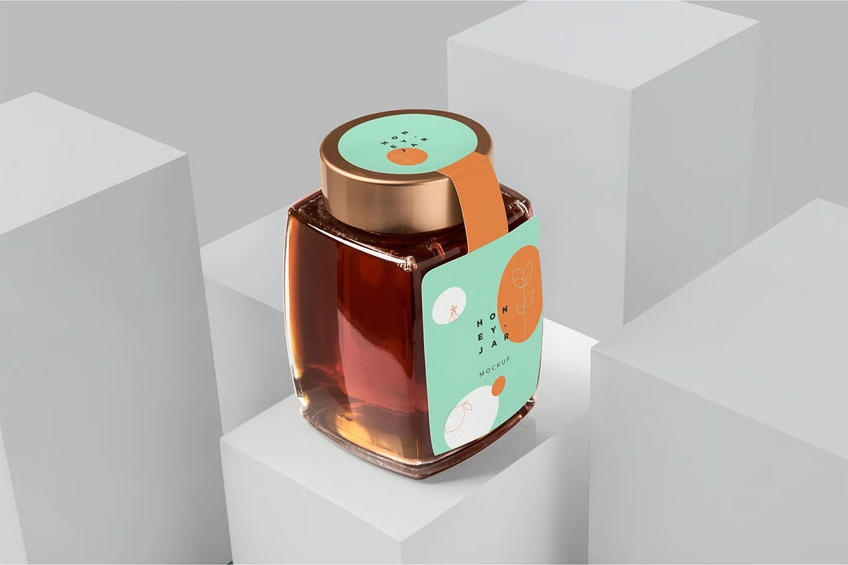 Honey Jar Mockups, a Product Mockup by megostudi0 (Photo 4 of 8)