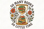 So Many Books So Little Time PNG, an Illustration by CraftArtStudio (Thumbnail 1 of 4)