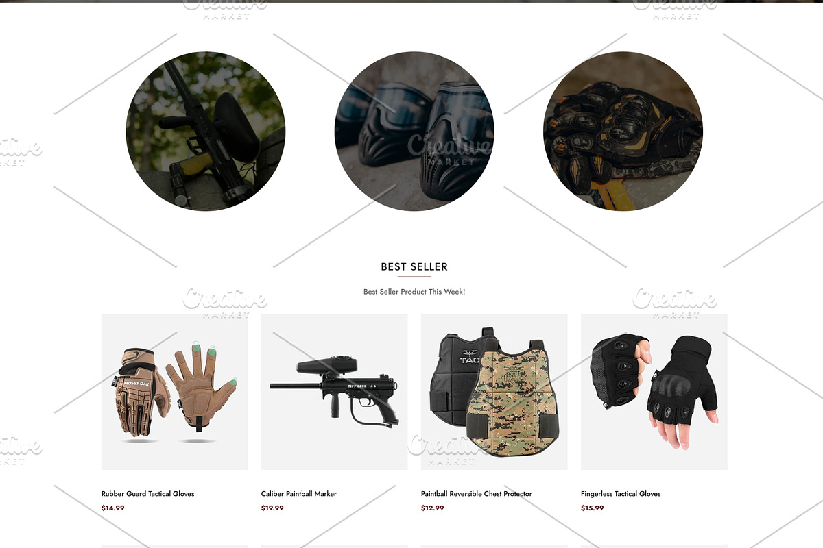 Paintball Guns & Gears Store, a Shopify Template by HasnainDEV (Photo 2 of 3)