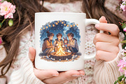 Orange Summer Friends Watercolor Png, an Illustration by RobertsArt (Thumbnail 2 of 8)