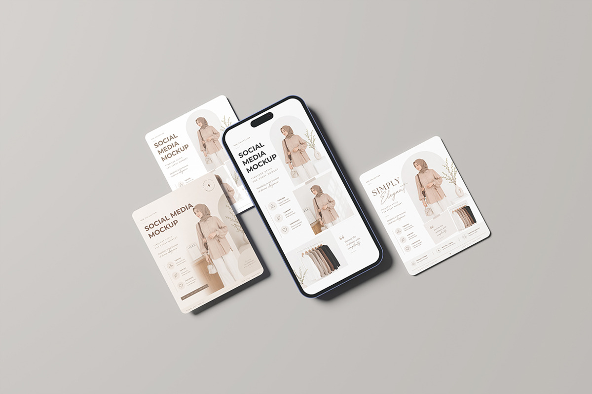 Multiple Social Media Page Mockup, an iPhone Mockup by My Code Std (Photo 4 of 5)