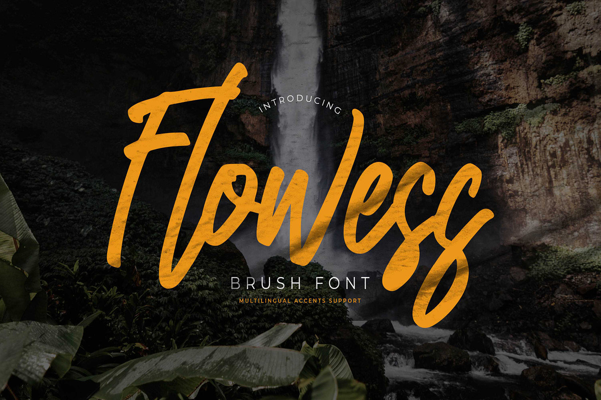Flowess - Brush Font, a Handwritten Font by Gassstype (Photo 1 of 9)