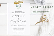 Leafy Crest - Watercolor Clip Art, a Graphic by SmallHouseBigPony (Thumbnail 6 of 6)